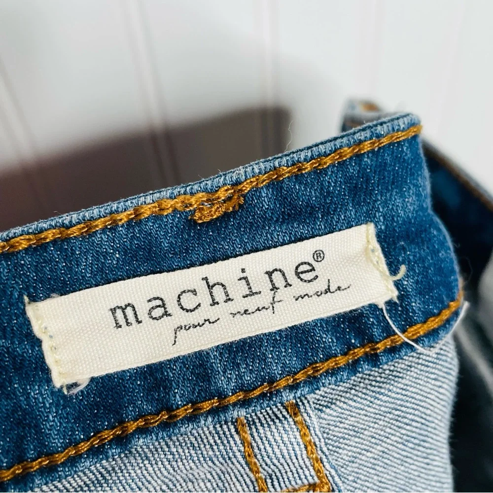 Machine Rose Embroidered Ripped Torn Skinny Jeans - Picture 8 of 9